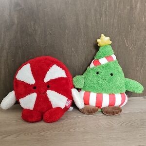 Bum Bumz Large‎ Christmas Bean Bag Plush Peppermint Wheel & Christmas Tree